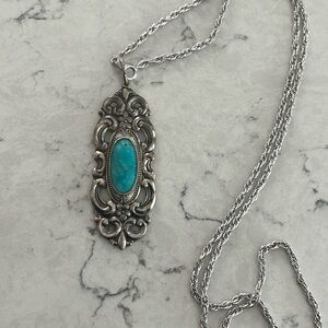 Sterling silver and turquoise necklace